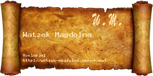 Watzek Magdolna névjegykártya